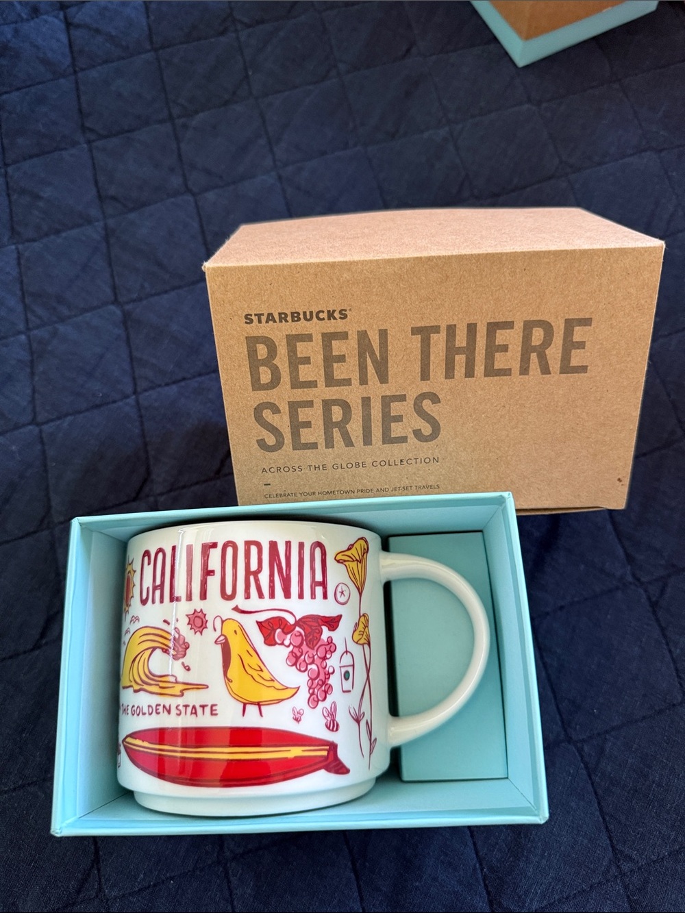 Starbucks White Mug with Red and Yellow California Graphics